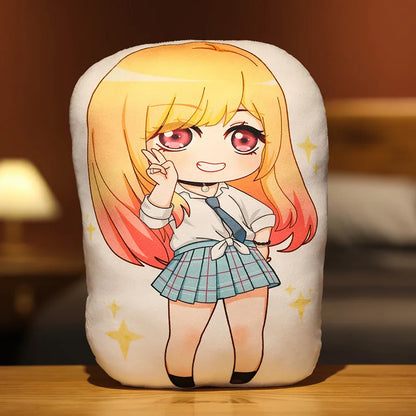 35cm Kawaii Anime My Dress Up Darling Series Q Version Pillow Cartoon Character Kitagawa Marin Creativity Printing Back Cushion
