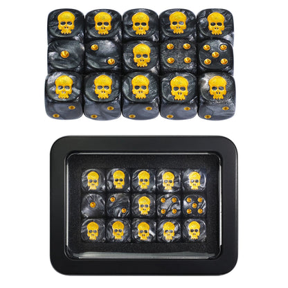 15PCS 16mm/0.63inch D6 Wargaming Dice Set for Tabletop Miniatures Game, Damage Tracking,Army Faction Themed Dice Tokens
