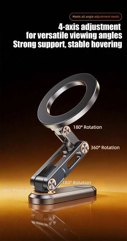 Metal Magnetic Universal Car Phone Holder Foldable Phone Stand Mount GPS Support Fit All phone USE For Gym Outdoor Selfie Office