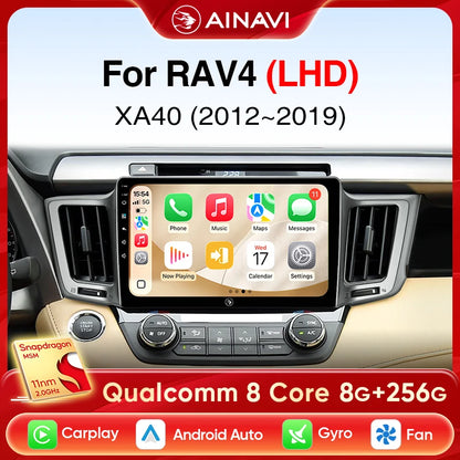 Ainavi Car Radio For Toyota RAV4 2012 2013 2015 2016 2017 2018 2019 XA40 Carplay Android Auto Car Multimedia HDMI DSP 48EQ 2 DIN