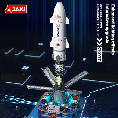 JAKI Building Blocks Rocket Aerospace Model DIY Assembly STEM Educational Toy Kids Birthday Xmas Gift Home Decor