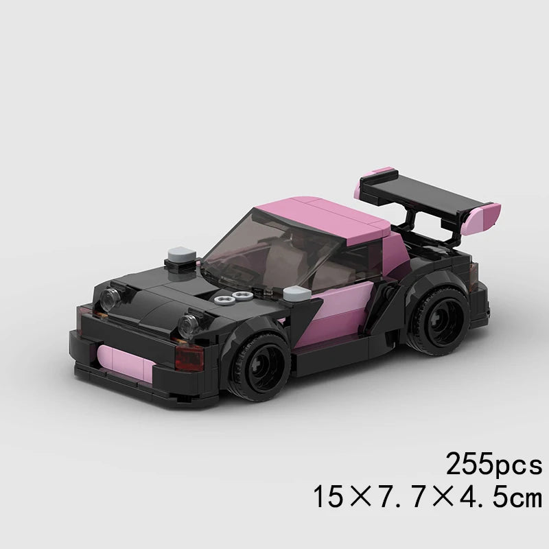 MOC Speed Sports Super Race Car Model Building Blocks Pickup Police Bricks City Racing Vehicle SUV Technical Rally Sport Toy