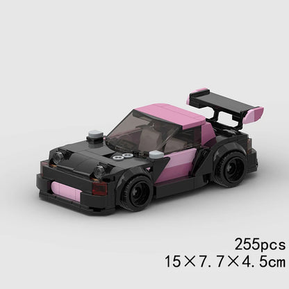 MOC Speed Sports Super Race Car Model Building Blocks Pickup Police Bricks City Racing Vehicle SUV Technical Rally Sport Toy
