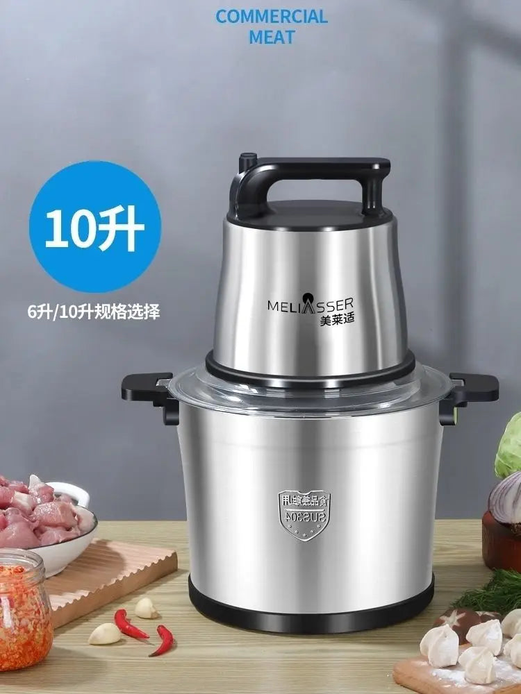 Large capacity electric meat grinder commercial household stainless steel mixing filling  electric food chopper  meat grinder