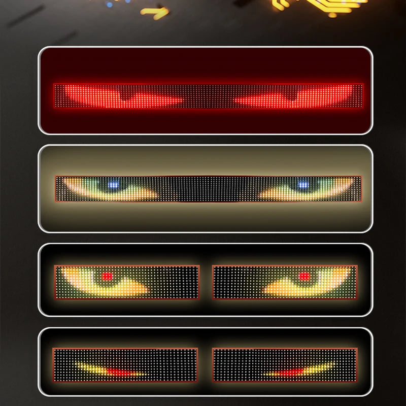 12V-24V Truck Decoration Atmosphere Light Devil's Eye flexible LED screen Video-driven Extra large smart decor light Accessories