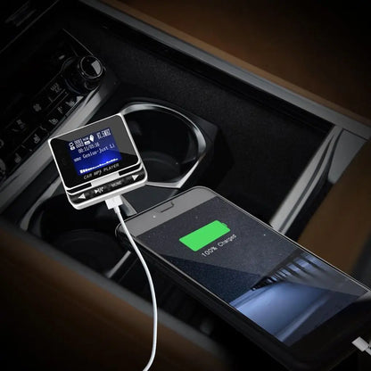 Wireless FM Transmitter Radio Adapter FM12B 1.44 Inch LCD Bluetooth Car MP3 Player Handsfree USB Car Charger Remote Control