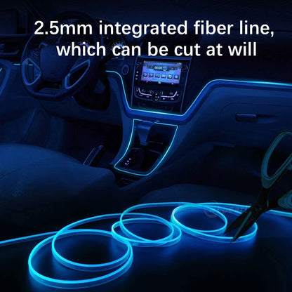 Car Interior Ambient LED Light Strip 2/3/4/5M RGB  Invisible USB Fiber Optic Atmosphere Lamp Support APP Control