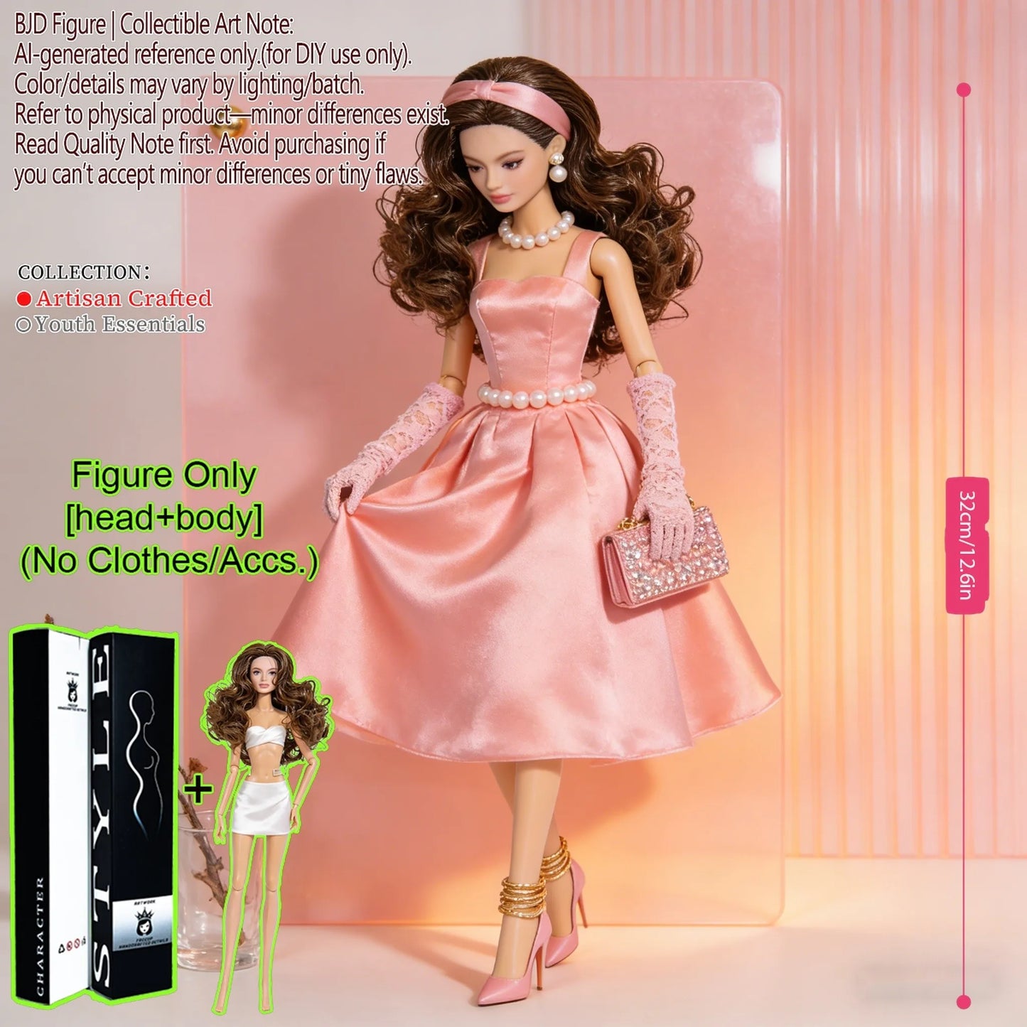 BJD MJD 1/6 Realistic Supermodel Doll 12.6 Inch Ball Jointed Articulated Posable Collectible NoClothes