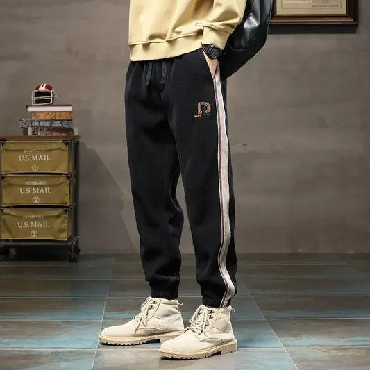 Men's Sweatpants Corduroy Trousers Athletic Black Man Sweat Pants Harem Sport Track High Quality Baggy Fashion Y2k New Items In