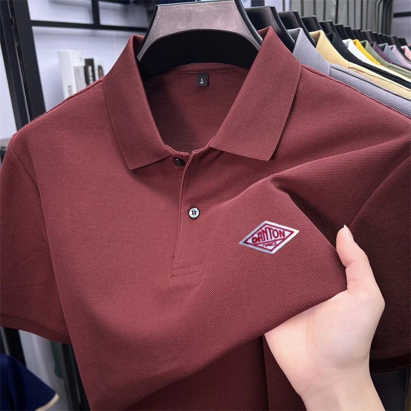 Men's 100% Cotton Polo Shirt -2026 Summer Fashion Casual Short Sleeve, Breathable Lapel Tee，27 Colors, Ideal for Golf and Sports