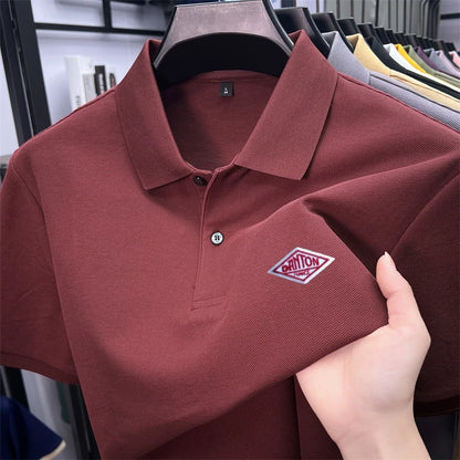 Men's 100% Cotton Polo Shirt -2026 Summer Fashion Casual Short Sleeve, Breathable Lapel Tee，27 Colors, Ideal for Golf and Sports