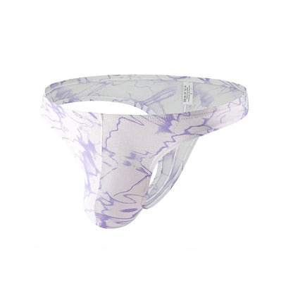 5PCS Sexy Mens Thongs Underwear Briefs Print Underpants Bulge Penis Pouch Low Waist U convex Panties Jockstrap Gay Homens