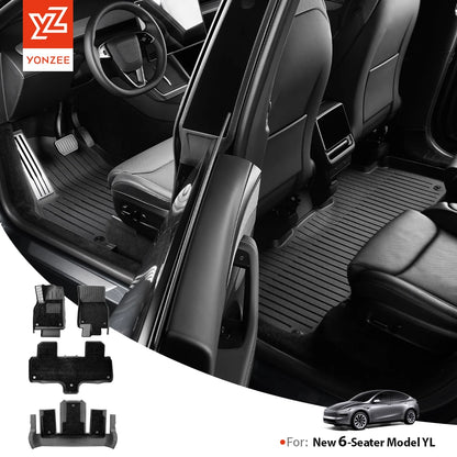 YZ For Tesla Floor Mat Model YL 2026 Car Trunk Mat Set Luggage Mat TPE waterproof Anti-Slip Set LHD&RHD  Floor Liner Mat