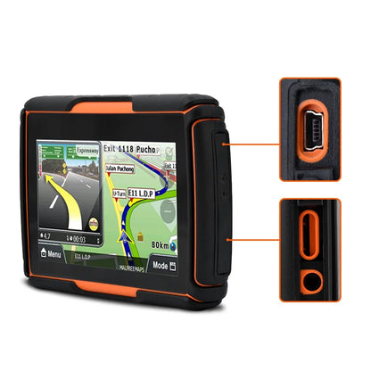 4.3 inch Motorcycle Car GPS Navigation IP67 Waterproof WINCE Bluetooth FM AVIN Built in 8GB Free iGo Map Newest
