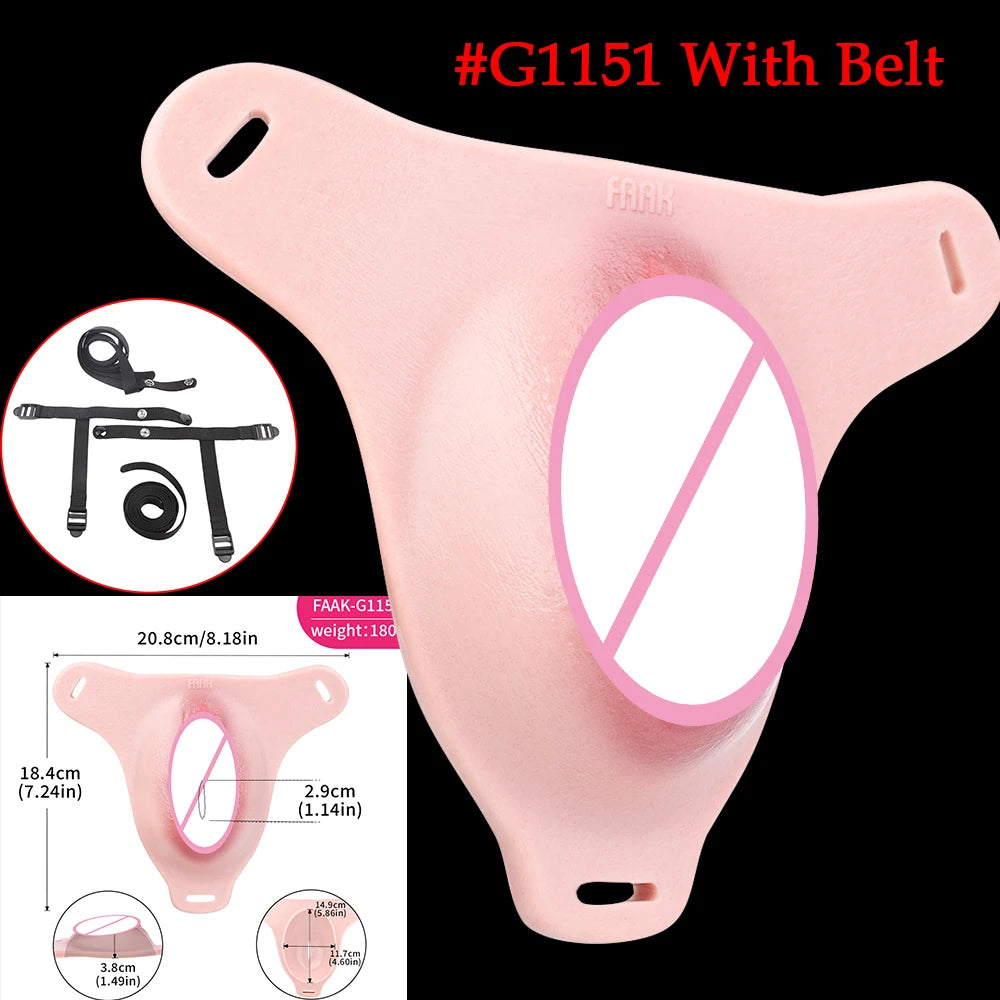 SXXY Super Lifelike Vagina Chastity Cage Penis Hiding Insertable Toy Flexible Silicone Cock Cage Adult Intimate Pleasure Product