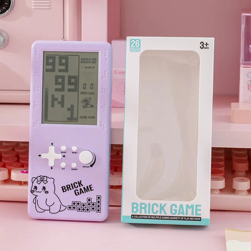 1/2/3PCS Cartoon Brick Game Handheld Console Big Size Retro Russian Block Game Portable Toy For Children Party Favor Present