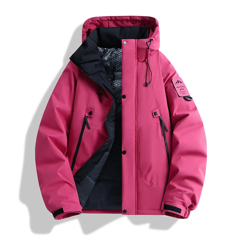 Winter Windproof Warm Puffer Jacket Men's Waterproof Outdoor Couple Thick Coat Casual Graphene Hooded Multi-Pocket Parkas