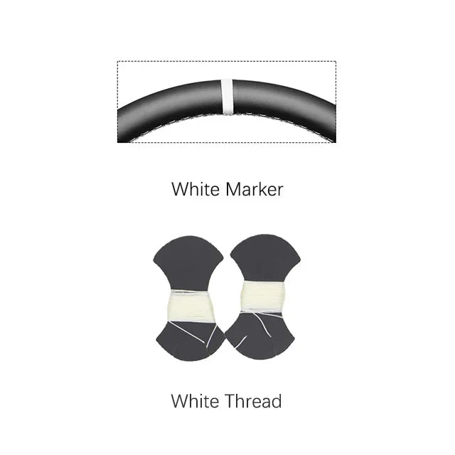 Black Faux Leather Car Steering Wheel Cover for Mitsubishi Lancer Evolution EVO VI 6 V 5 IV 4 1996-2000