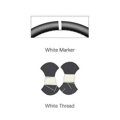 Black Faux Leather Car Steering Wheel Cover for Mitsubishi Lancer Evolution EVO VI 6 V 5 IV 4 1996-2000