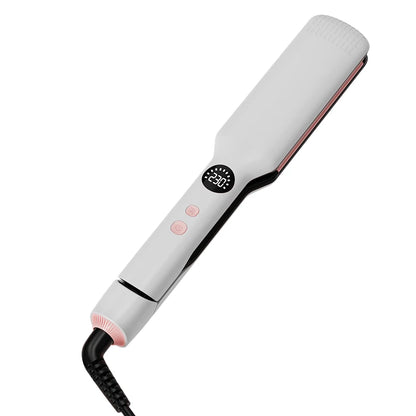 Hair Straightener High Temperature Flat Irons Wide Plate Plasma Ions Hair Oil Coating for Women Stylist Salon