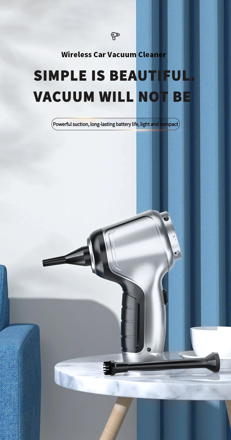 SZUK Car Vacuum CIeaner 95000Pa Wireless Handheld Cleaning Machine Powerful Mini Portable Blower Vacuum Cleaner for Car and Home
