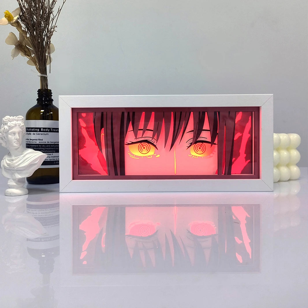 Anime Series Paper-Cut Light Room Bedroom Night Light Remote Control Colorful Light Box Atmosphere Light