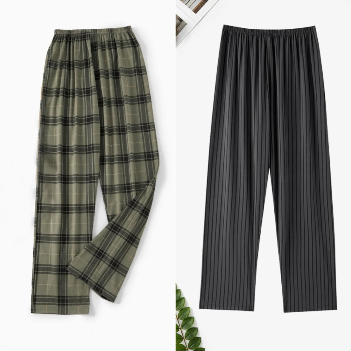 Pajama Pants Men's Pants Autumn and Winter 2025 New Printed Loose Pants Pure Cotton Spring & Fall Home Pants