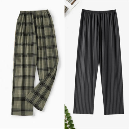 Pajama Pants Men's Pants Autumn and Winter 2025 New Printed Loose Pants Pure Cotton Spring & Fall Home Pants