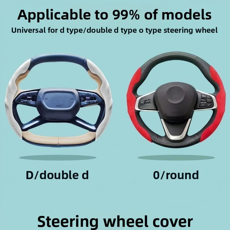 2026 Winter New Car Steering Wheel Cover Gearshift Handbrake Cover Protector Decoration Warm Super Thick Plush Auto Accessories