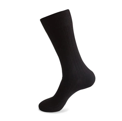 6 Pairs Large Men's Cotton Office Socks Long Solid White Black Mid-Calf Business Formal Sock Casual Plus Size 45 46 47 48 49 50