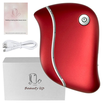 4 in 1 Electric Facial Scraping massager Heat Vibration Sculpting Tightening Anti-Aging Wrinkles Face Puffiness Relief skin care