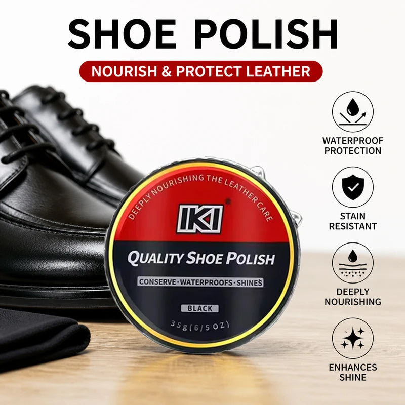 Black Shoe Wax for Leather Shoe Care Gloss Enhancement And Extended Lifespan Aesthetic Polishing Agent for Footwear