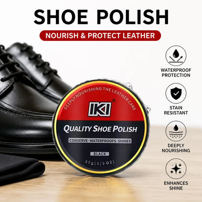 Black Shoe Wax for Leather Shoe Care Gloss Enhancement And Extended Lifespan Aesthetic Polishing Agent for Footwear