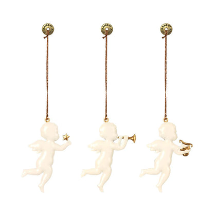 Aizulhomey Metal Christmas ornaments double-sided hand painted iron pendant christmas tree decoration gifts arts handicraft