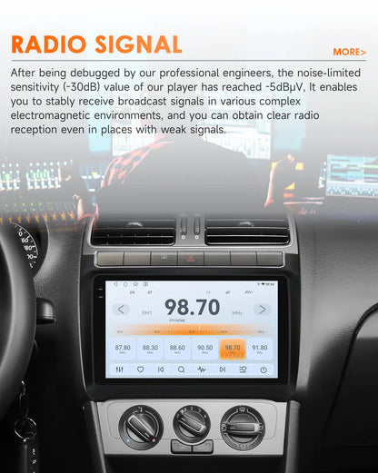 Hizpo 9" Car Radio Carplay for Volkswagen Polo 5 2008 - 2020 Smart Player Wireless Android Auto GPS Navigation BT 6115 WiFi 4G