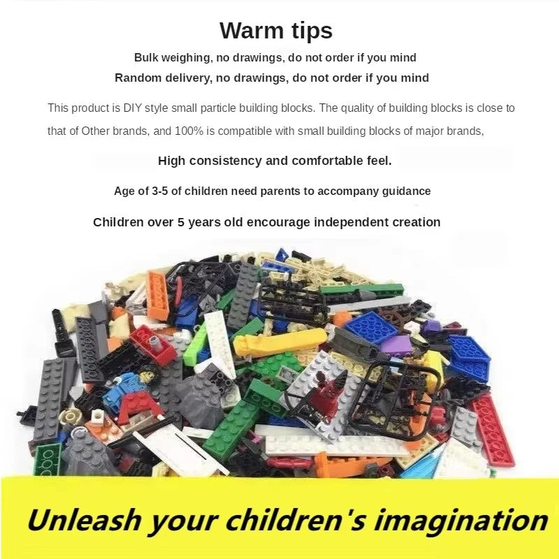 DIY building block parts model, randomly assembled building blocks, bulk bricks, creative city set, children's education toys