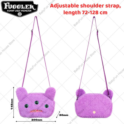 Original Fuggler Funny Ugly Teeth Monster Plush Toys Shoulder Bag Wide Eyed Weirdo Sphynx Cat Sir Belch Peluche Dolls Crossbags