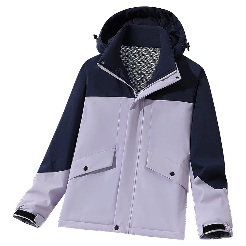 Unisex Couple Three Proof Outdoor Ski Mountaineering Cotton Coat Windproof Waterproof Cold Resistant High Quality Thermal Hooded