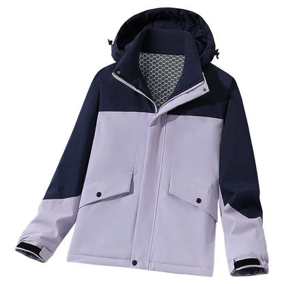 Unisex Couple Three Proof Outdoor Ski Mountaineering Cotton Coat Windproof Waterproof Cold Resistant High Quality Thermal Hooded