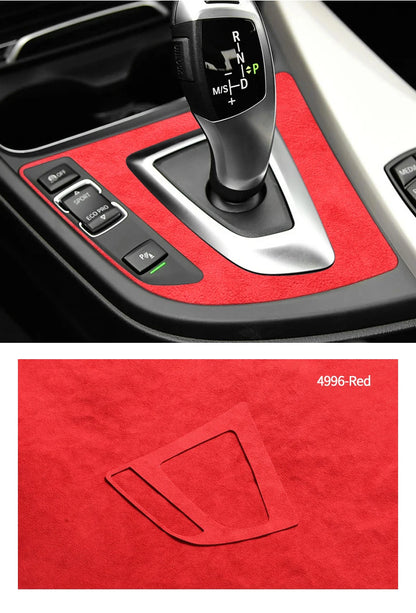 For BMW F30 F34 F36 Gear Shift Control Panel Trim Frame Decorative Sticker Made of Alcantara Car Interior Tuning Accessories