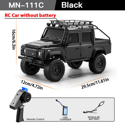 MN111C 1:18 RC Car 4WD Land Rover Defender 2.4G Full Scale Remote Control Car Truck Climbing Off-Road Vehicle Toys for Kid Gift