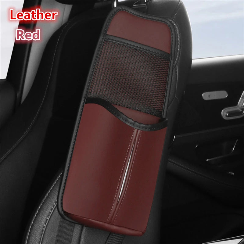 Car Seat Back Bag With Tissue Holder Car Seat Side Storage Bag Car Multifunctional Hanging Drink Holder Mesh Storage Pocket
