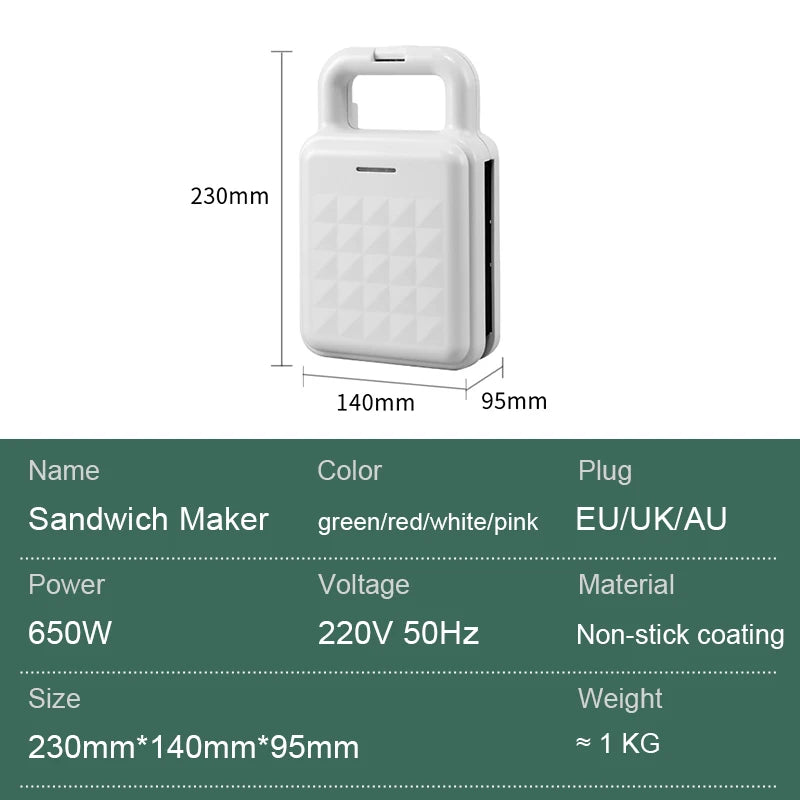 Sandwich machine breakfast machine household light food machine frying machine multi-function heating toast pressure toaster