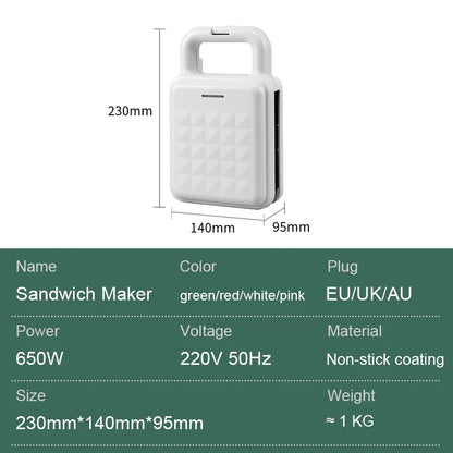 Sandwich machine breakfast machine household light food machine frying machine multi-function heating toast pressure toaster