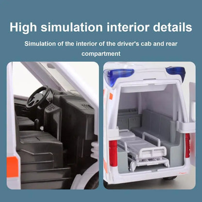 Ambulance Toy Truck Play House Toys Vehicle Car For Kids With Lights And Sound Ambulance Car For Kids With Stretcher Ambulance