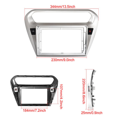 9" Car Radio For Peugeot 301 Citroen Elysee 2013-2018 Android 16 Wireless BT Carplay Multimedia Navigation Touch 2K QLED Screen