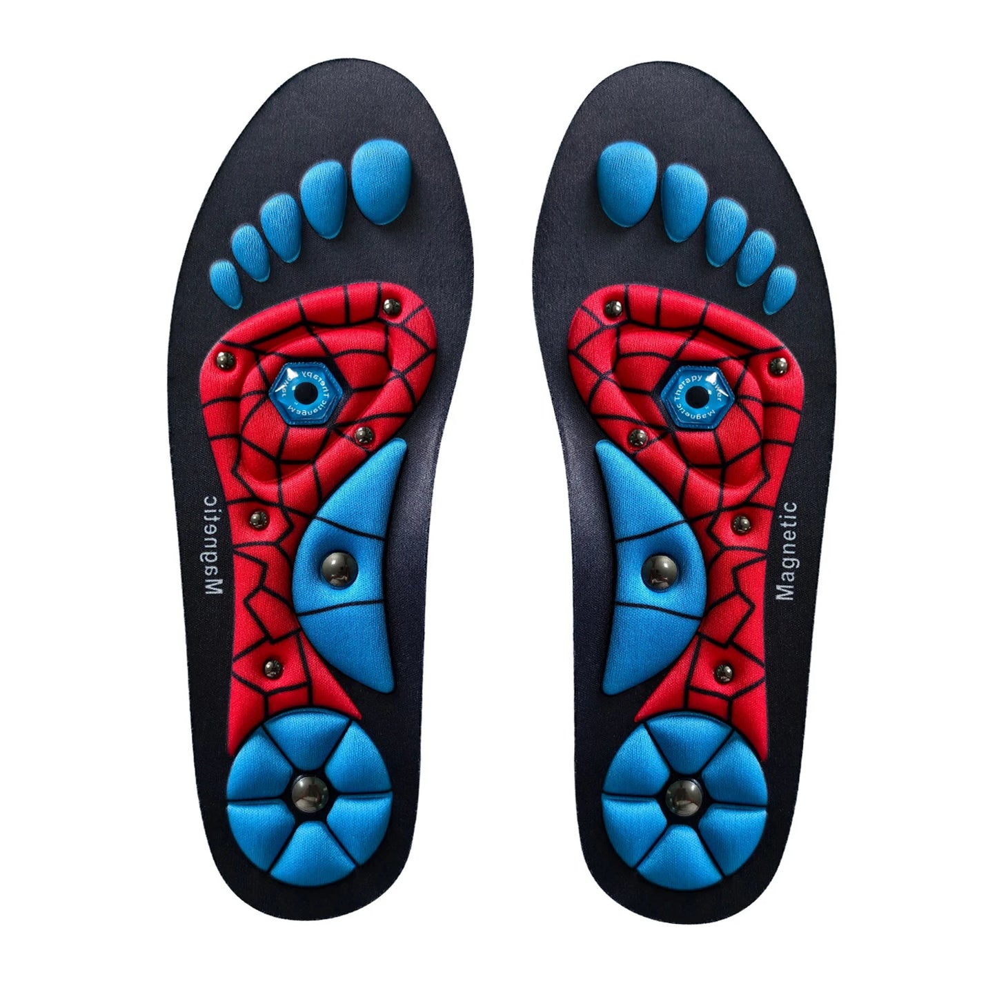 Plantar Acupoint Massage Insoles Men Women Magnetic Therapy Massage Insole Arch Support Orthopedic Shoe Pads 2Pcs/4Pcs