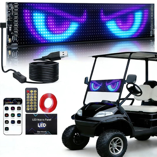 Car Devil Eyes Light Programmable Flexible LED Digital Display Smart APP Control Custom Text DIY Pattern Soft Screen for Trucks