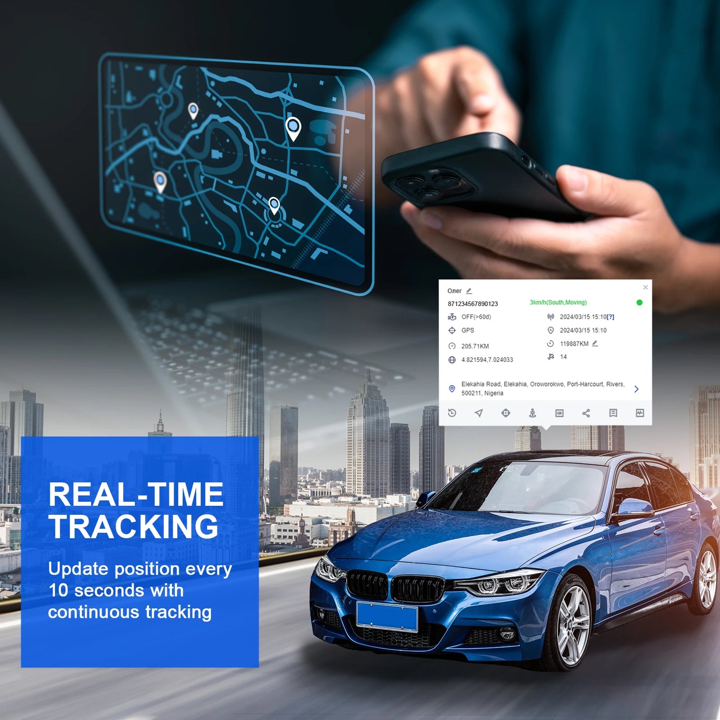 Car Tracking Device S20 Portable Locator 15 Days Long Last Time