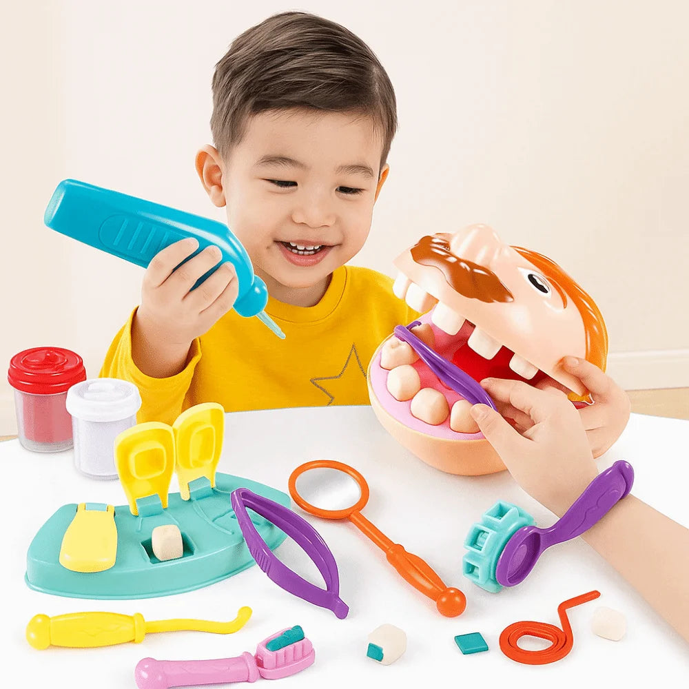 Simulation Doctor's Mud Children Doctor Set Role Play Interactive Doctor Pretend Play Kit Montessori DIY Puzzle Doctor Gift